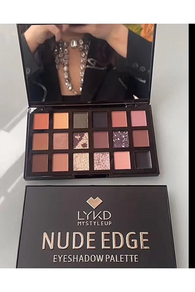 LYKD Mystyleup Nude Edge Eyeshadow Palette – 18 Pcs