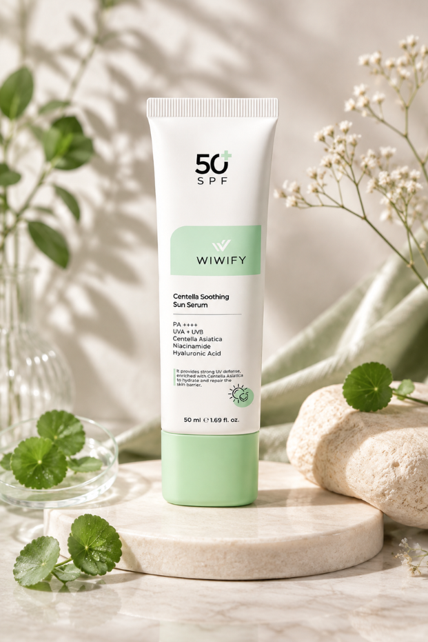 WIWIFY Soothing Repair High Protection Centella Sun Serum SPF 50+ PA++++ 50ml